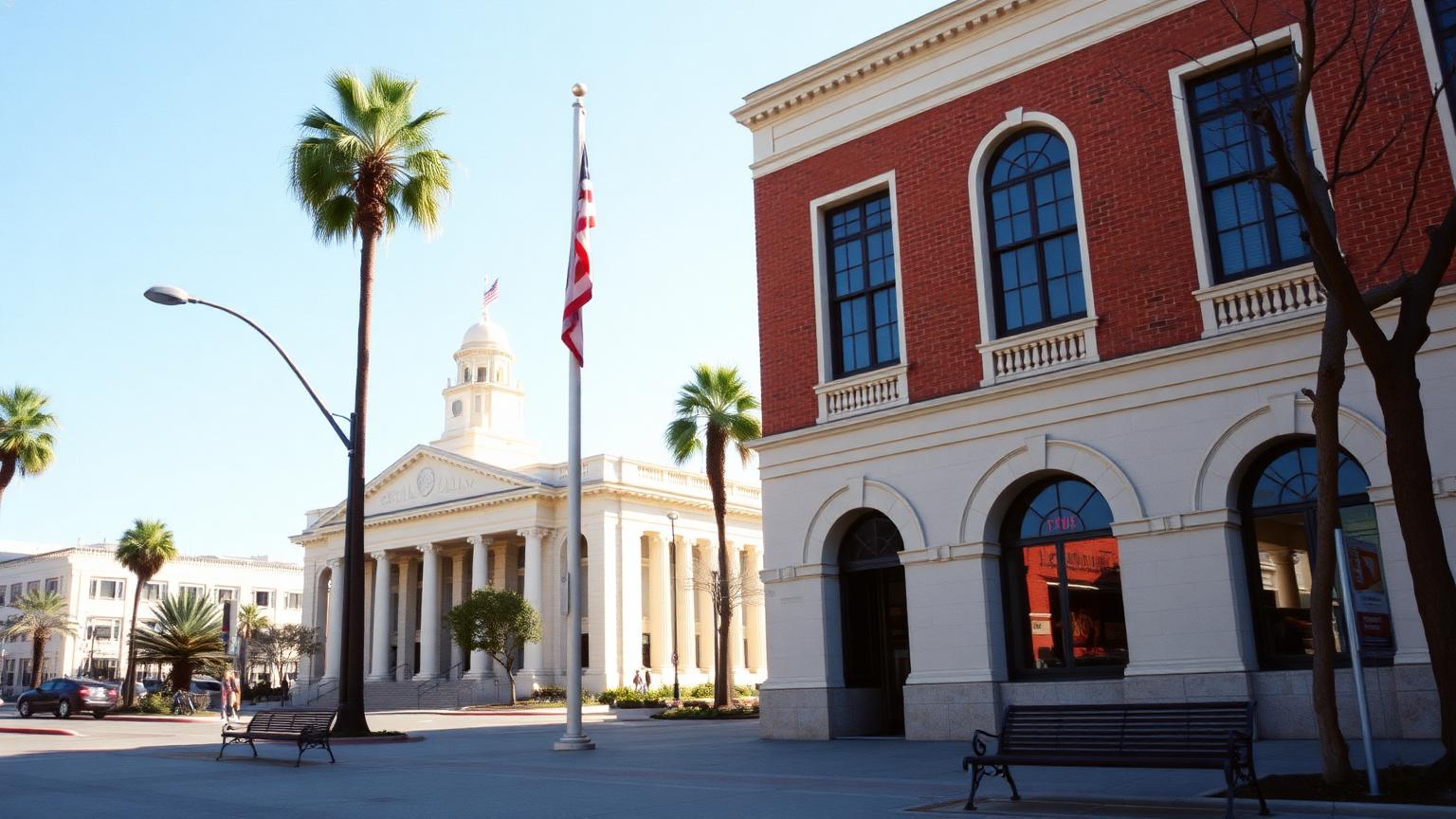 civic center and public buildings in Pasadena, Los Angeles County, California, where Resilient Vending places free vending machines