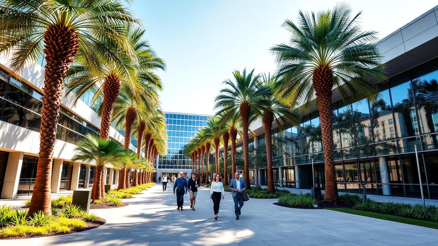 Commercial and industrial buildings in Orange County, California, where Resilient Vending places free vending machines