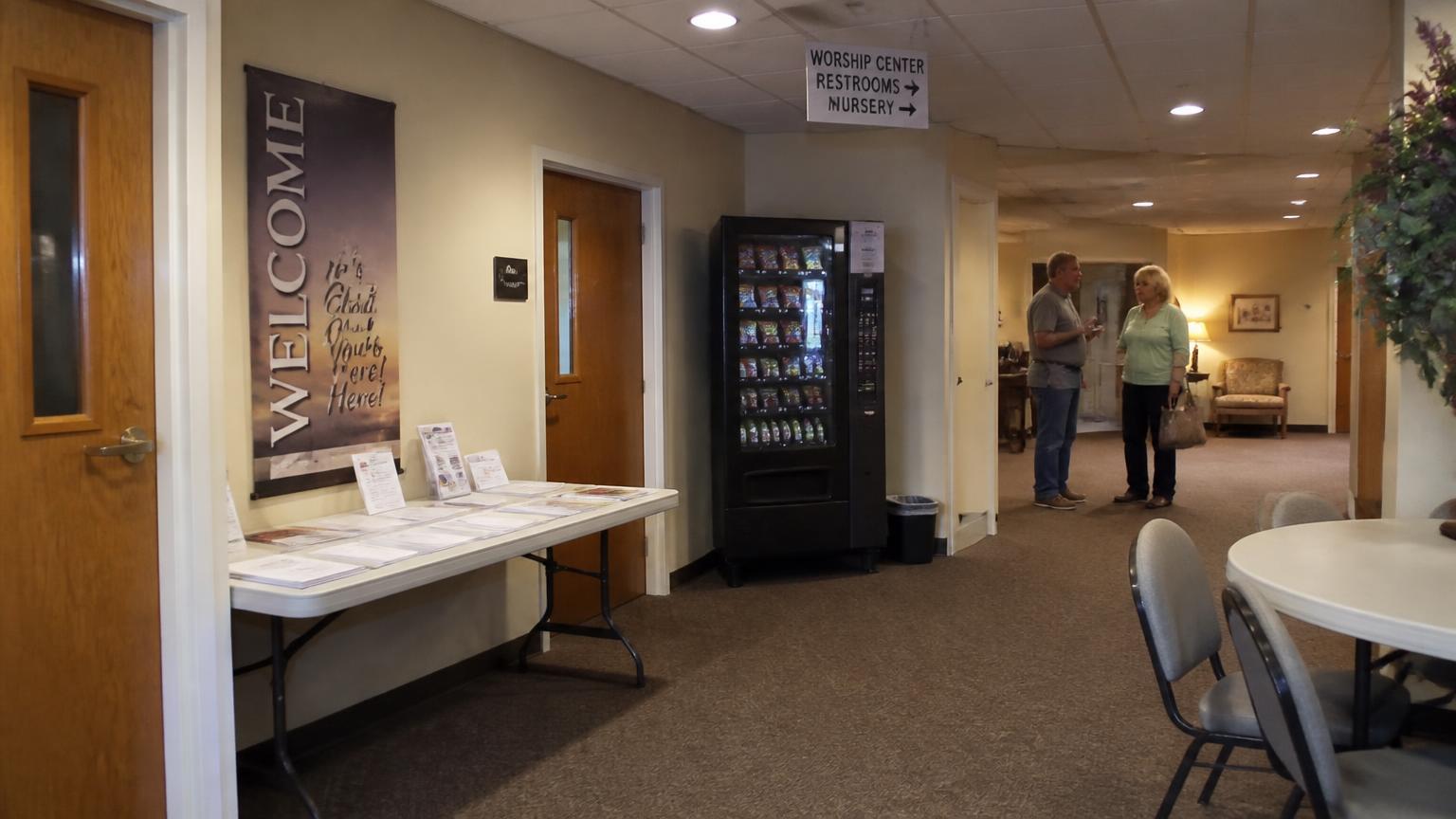 Vending machine placed in a California church & community center