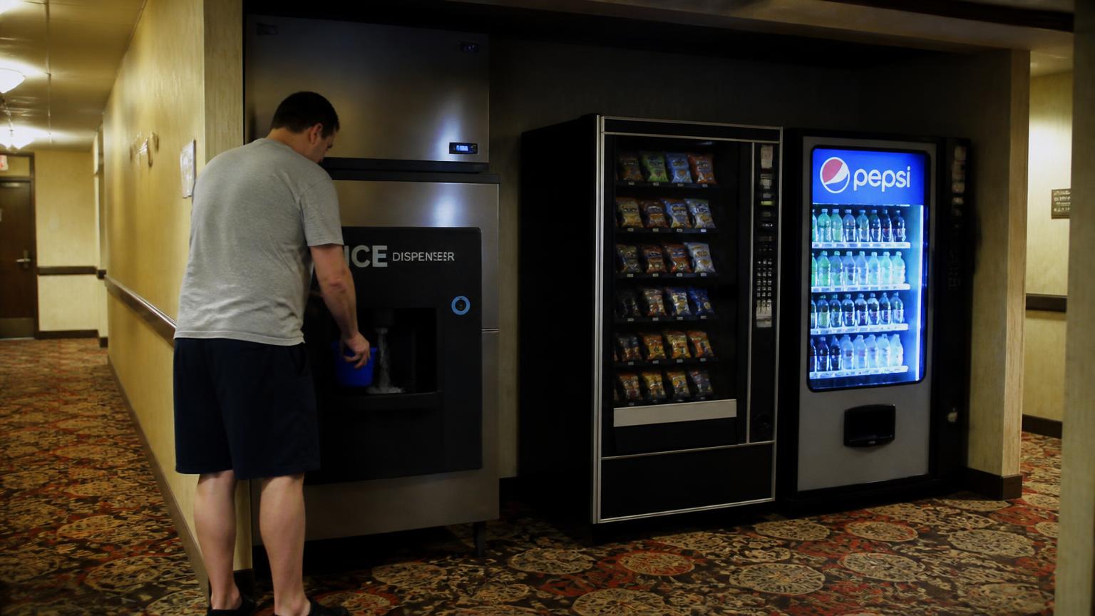 Vending machine placed in a California hotel