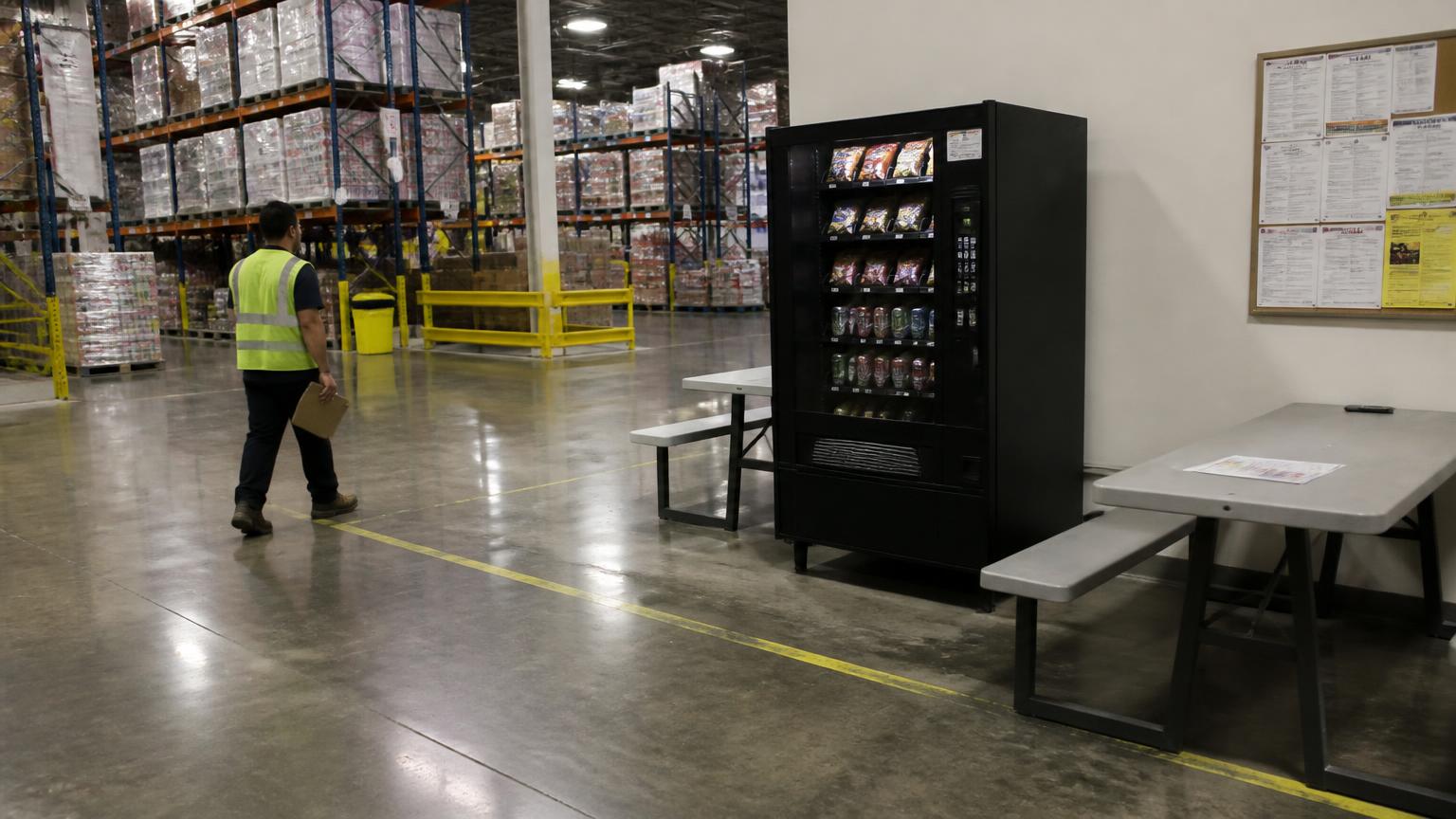 Vending machine placed in a California warehouse & distribution center